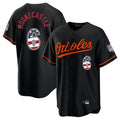 Rebec B.Orioles #6 Ryan Mountcastle Player Black USA 250 Fourth of July Home Game Stitched Jerseys