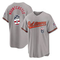 Rebec B.Orioles #6 Ryan Mountcastle Player Gray USA 250 Fourth of July Home Game Stitched Jerseys