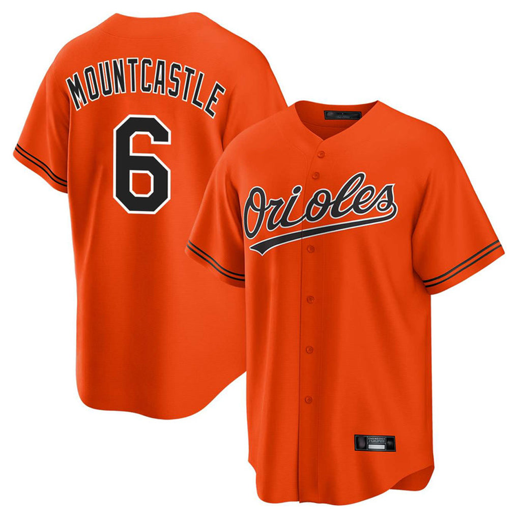 Rebec B.Orioles #6 Ryan Mountcastle Player Orange Home Game Stitched Jerseys