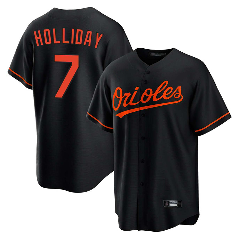 Rebec B.Orioles #7 Jackson Holliday Player Black Home Game Stitched Jerseys