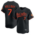 Rebec B.Orioles #7 Jackson Holliday Player Black Limited Home Game Stitched Jerseys