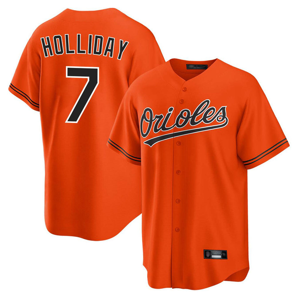 Rebec B.Orioles #7 Jackson Holliday Player Orange Home Game Stitched Jerseys