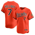 Rebec B.Orioles #7 Jackson Holliday Player Orange Limited Home Game Stitched Jerseys