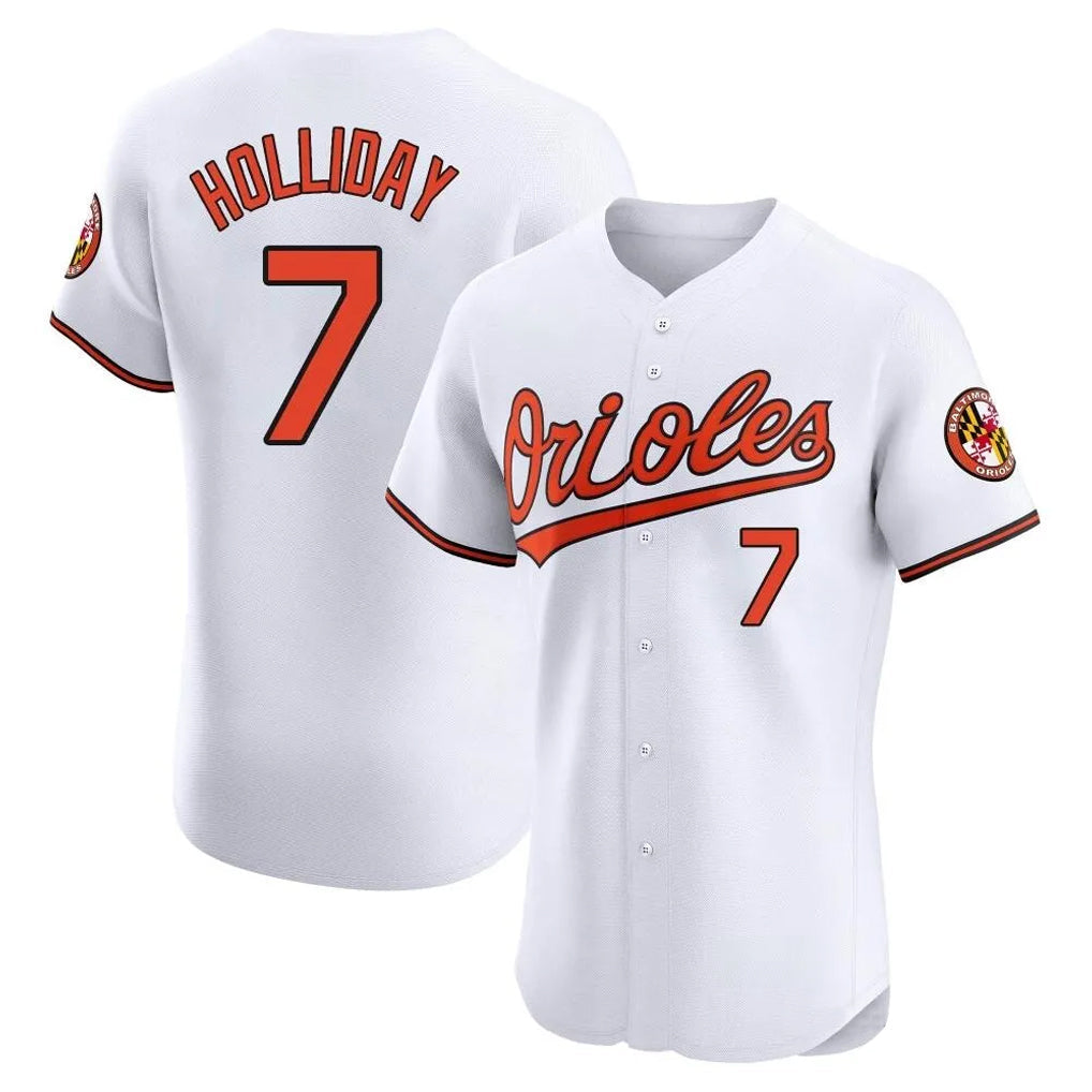 Rebec B.Orioles #7 Jackson Holliday Player White Limited Elite Home Game Stitched Jerseys