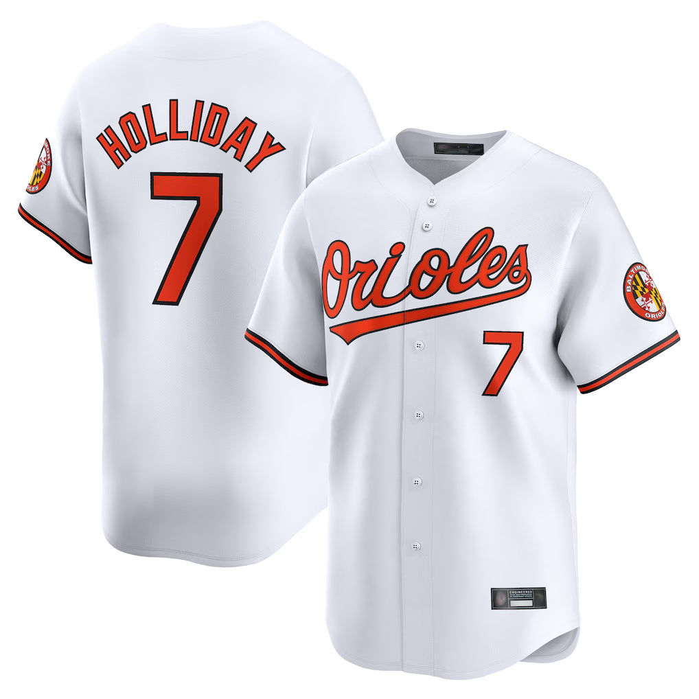 Rebec B.Orioles #7 Jackson Holliday Player White Limited Home Game Stitched Jerseys