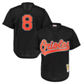Rebec B.Orioles #8 Cal Ripken Player Black Mitchell & Ness 1997 Cooperstown Mesh Game Stitched Jerseys