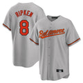 Rebec B.Orioles #8 Cal Ripken Player Gray Home Game Stitched Jerseys