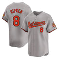 Rebec B.Orioles #8 Cal Ripken Player Gray Limited Home Game Stitched Jerseys