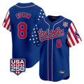 Rebec B.Orioles #8 Cal Ripken Player Royal USA 250 Independence Day Vapor Premier Limited Home Game Stitched Jerseys