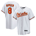 Rebec B.Orioles #8 Cal Ripken Player White Home Game Stitched Jerseys