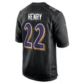 Rebec B.Ravens #22 Derrick Henry Player Carbon Black Fashion Home Game Stitched Jerseys