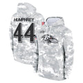 Rebec B.Ravens #44 Marlon Humphrey Player Arctic Camo Salute To Service Hoodie Stitched Jerseys