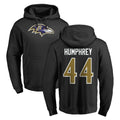Rebec B.Ravens #44 Marlon Humphrey Player Black Pullover Hoodie Stitched Jerseys