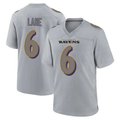 Rebec B.Ravens #6 Ja'Kobi Lane Gray Game Atmosphere Fashion Stitched American Football Jerseys Size