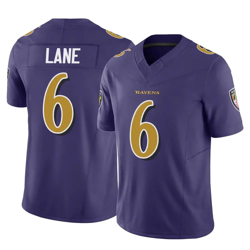 Rebec B.Ravens #6 Ja'Kobi Lane Purple Vapor F.U.S.E. Limited Stitched American Football Jerseys Size