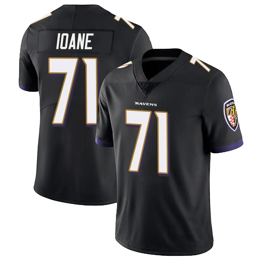 Rebec B.Ravens #71 Olaivavega Ioane Player Black Vapor Untouchable Limited Home Stitched Jerseys