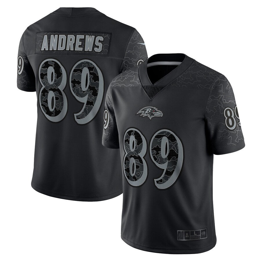 Rebec B.Ravens #89 Mark Andrews Player Black RFLCTV Limited Stitched Jerseys