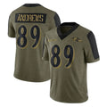 Rebec B.Ravens #89 Mark Andrews Player Olive Salute To Service Limited Game Stitched Jerseys