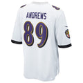 Rebec B.Ravens #89 Mark Andrews Player White Replica Game Stitched Jerseys