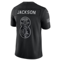 Rebec  B.Ravens #8 Lamar Jackson Black 2026 Salute to Service Stitched Limited Jersey