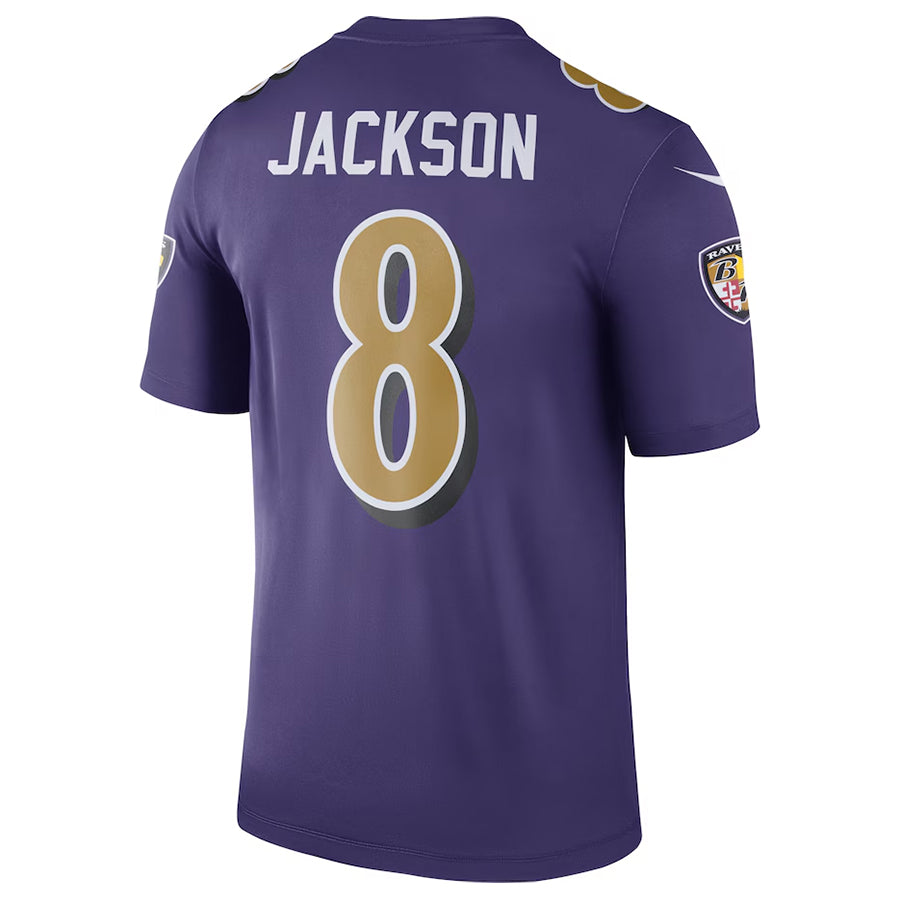 Rebec B.Ravens #8 Lamar Jackson Player Purple Legend Performance Stitched Jerseys