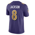 Rebec B.Ravens #8 Lamar Jackson Player Purple Vapor F.U.S.E. Limited Stitched Jerseys