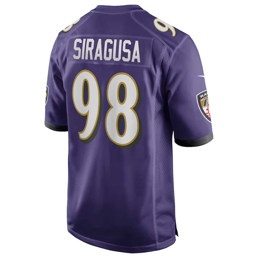 Rebec B.Ravens #98 Tony Siragusa Player Purple Alternate Home Game Stitched Jerseys