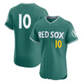 Rebec B.Red Sox #10 Trevor Story Player Green City Connect Limited Elite Home Game Stitched Jerseys