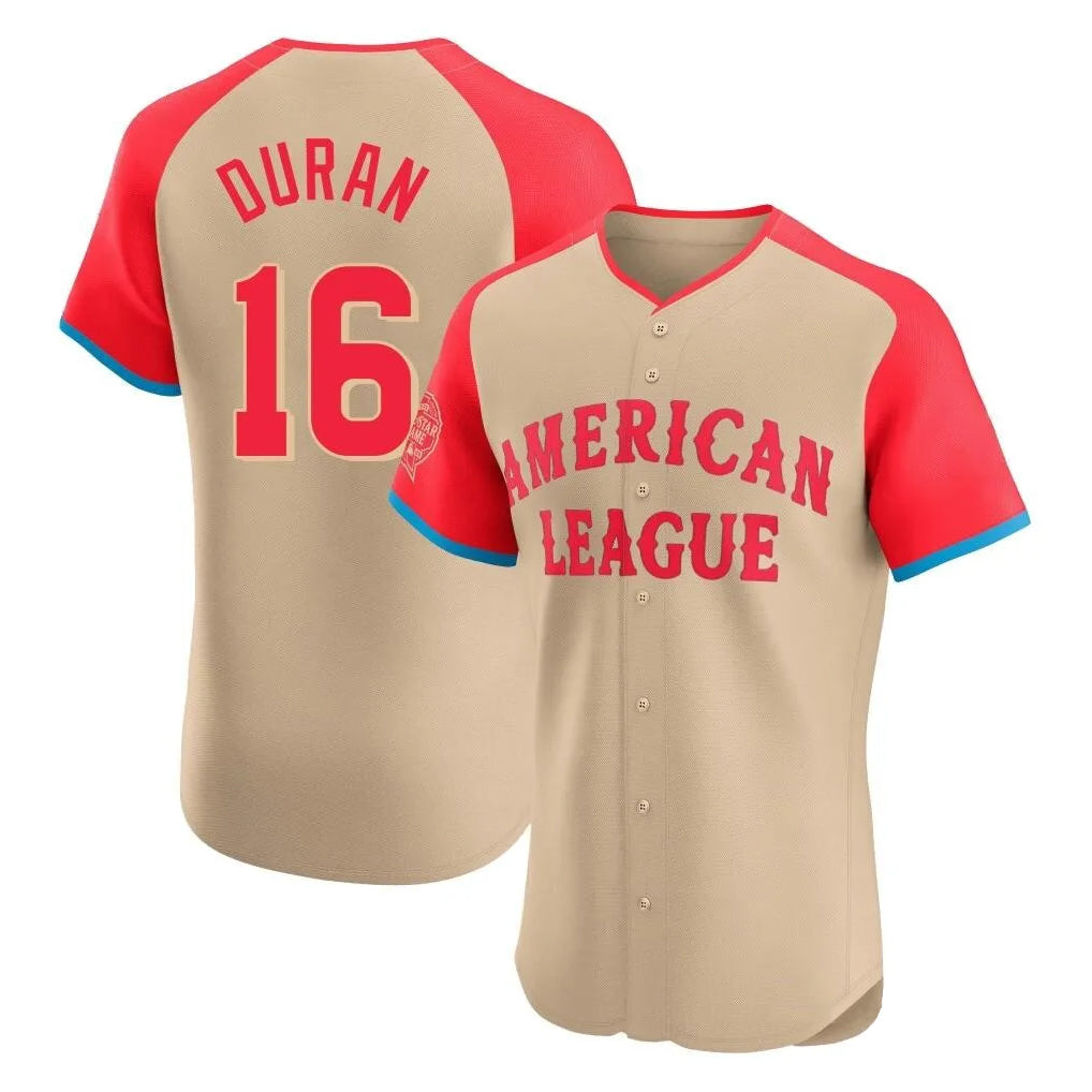 Rebec B.Red Sox #16 Jarren Duran Player Cream All-Star Short-Sleeved Limited Elite Home Game Stitched Jerseys