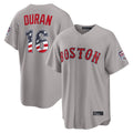 Rebec B.Red Sox #16 Jarren Duran Player Gray Road USA 250 Fourth of July Home Game Stitched Jerseys