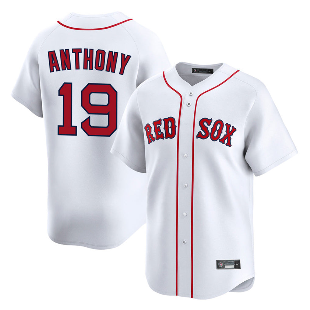 Rebec B.Red Sox #19 Roman Anthony Player White Limited Home Game Stitched Jerseys