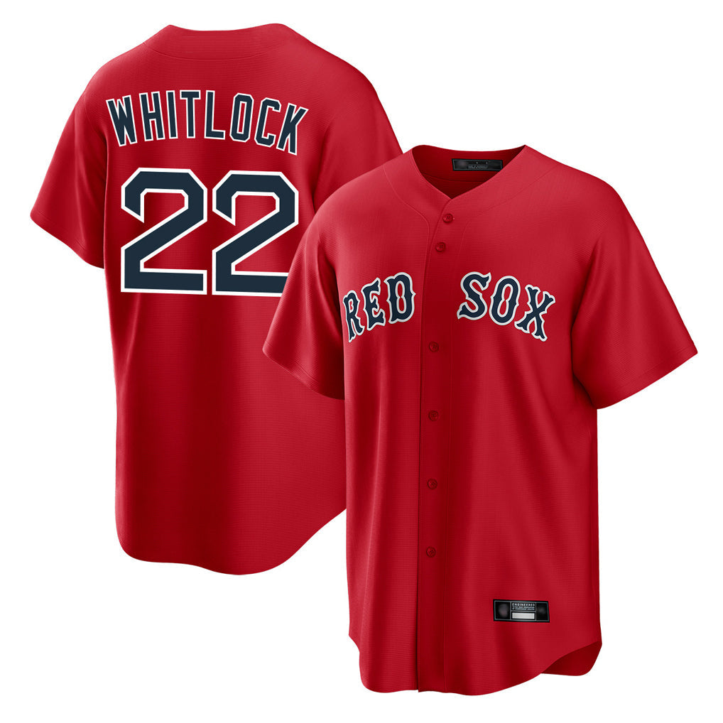 Rebec B.Red Sox #22 Garrett Whitlock Player Red Home Game Stitched Jerseys