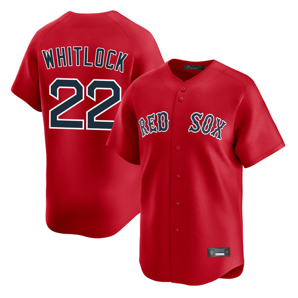 Rebec B.Red Sox #22 Garrett Whitlock Player Red Limited Home Game Stitched Jerseys