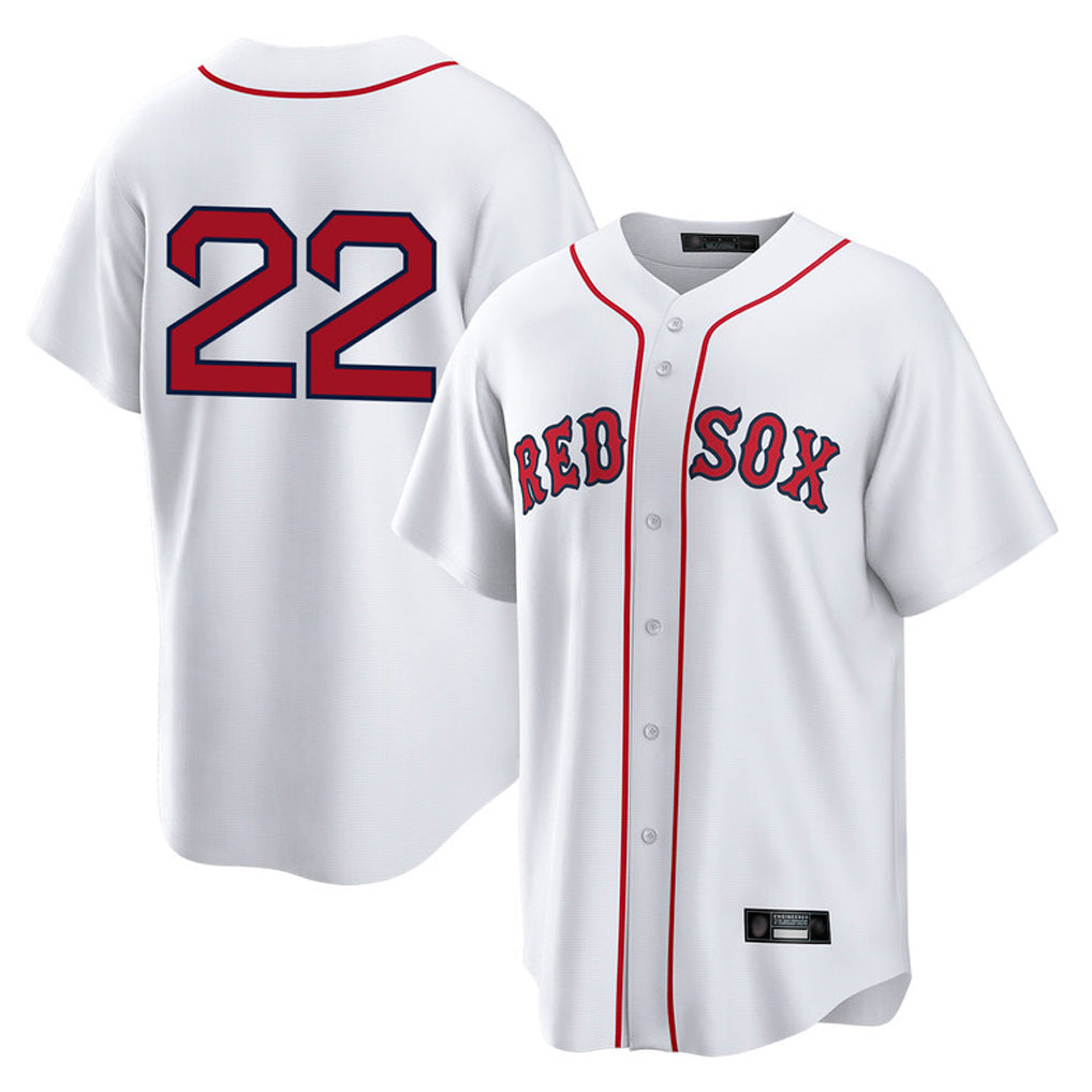 Rebec B.Red Sox #22 Garrett Whitlock Player White Home Game Stitched Jerseys