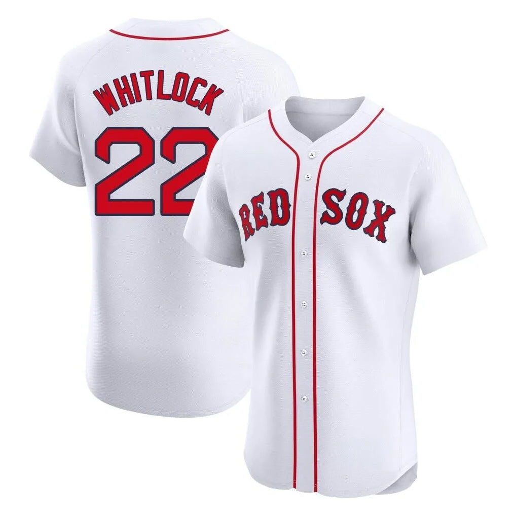 Rebec B.Red Sox #22 Garrett Whitlock Player White Limited Elite Home Game Stitched Jerseys