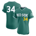 Rebec B.Red Sox #34 David Ortiz Player Green City Connect Limited Elite Home Game Stitched Jerseys