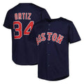 Rebec B.Red Sox #34 David Ortiz Player Navy Mitchell & Ness Cooperstown Collection Mesh Home Stitched Jerseys