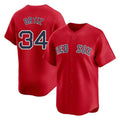 Rebec B.Red Sox #34 David Ortiz Player Red Limited Home Game Stitched Jerseys