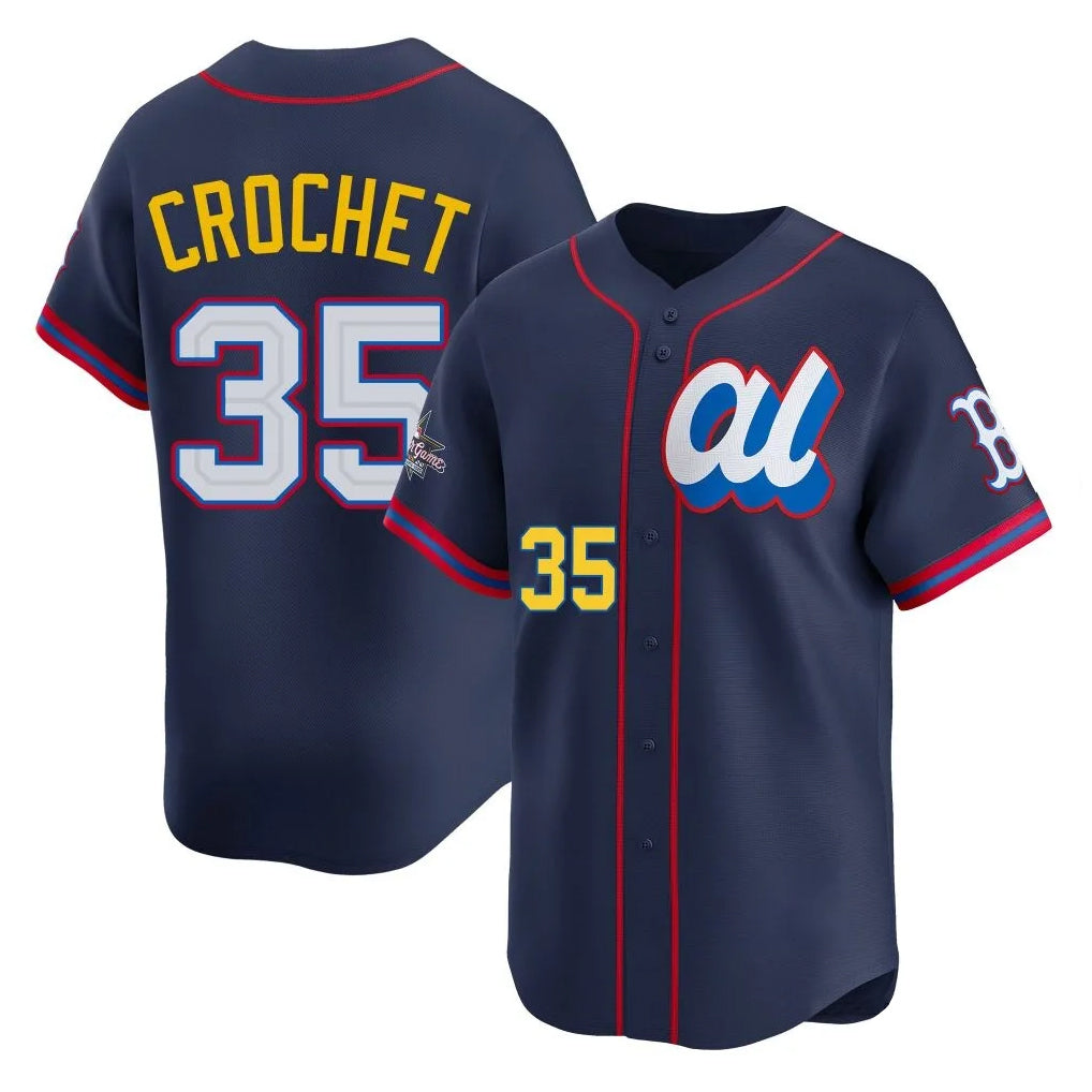 Rebec B.Red Sox #35 Garrett Crochet Player Navy American League All-Star Edition Game Stitched Jerseys