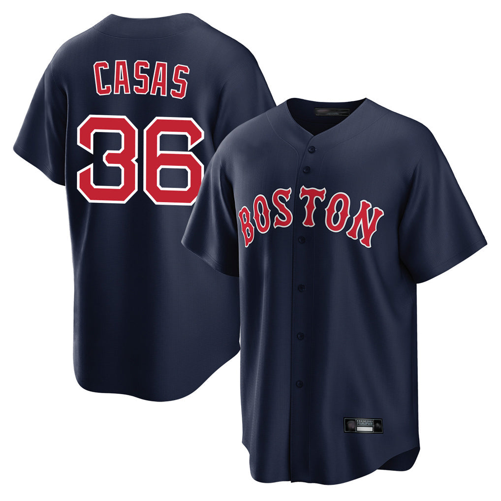 Rebec B.Red Sox #36 Triston Casas Player Navy Home Game Stitched Jersey