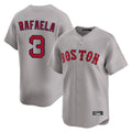 Rebec B.Red Sox #3 Ceddanne Rafaela Player Gray Road Limited Home Game Stitched Jersey