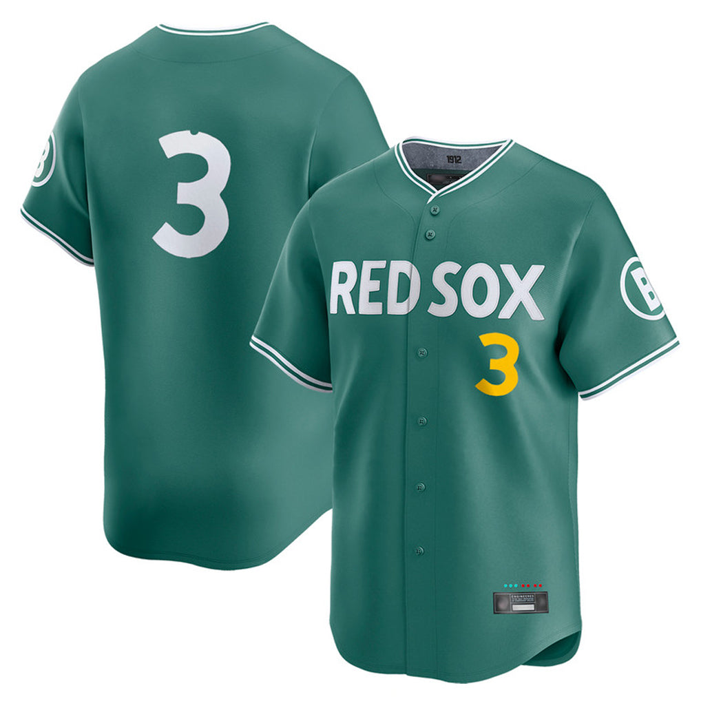 Rebec B.Red Sox #3 Ceddanne Rafaela Player Green City Connect Limited Home Game Stitched Jersey