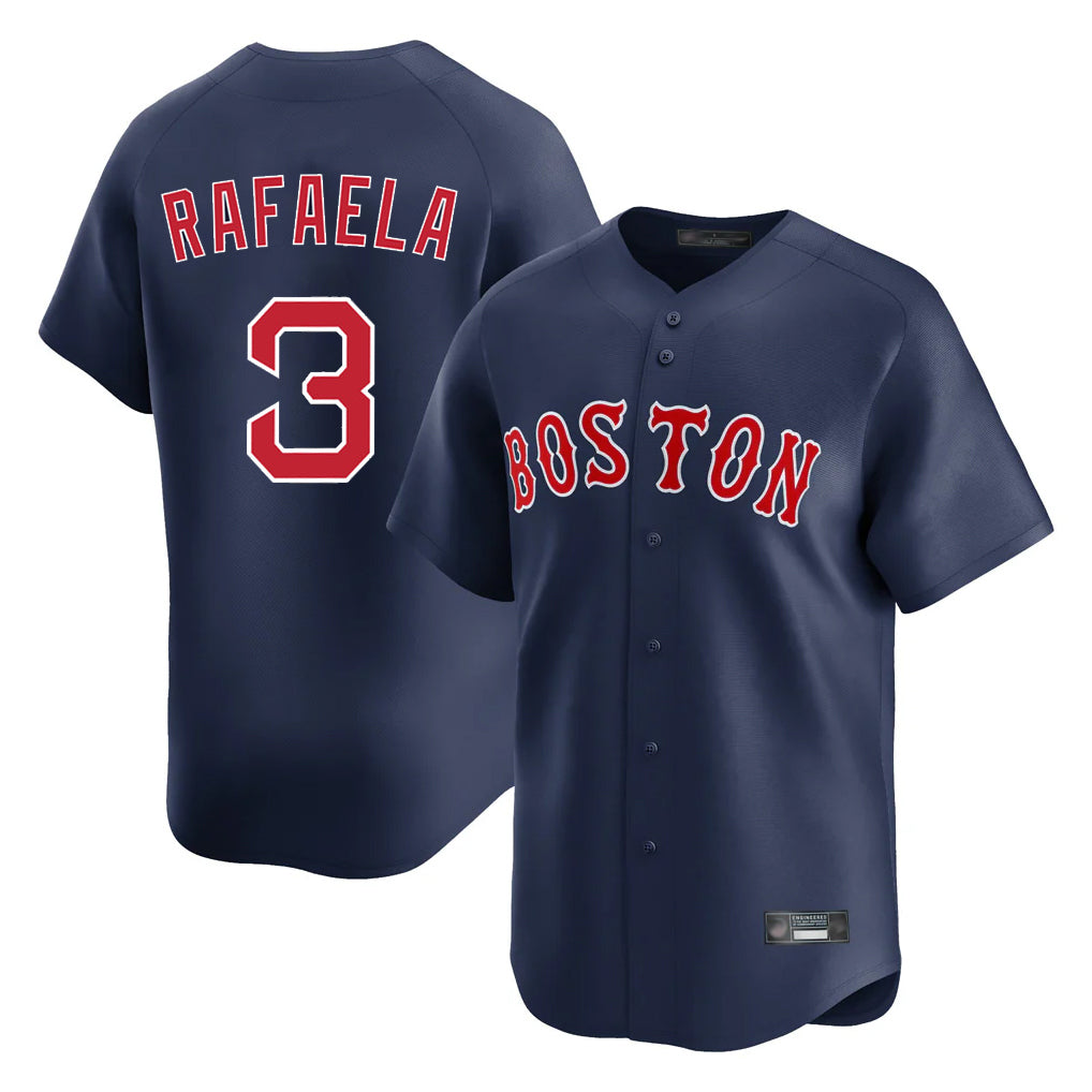 Rebec B.Red Sox #3 Ceddanne Rafaela Player Navy Limited Home Game Stitched Jersey