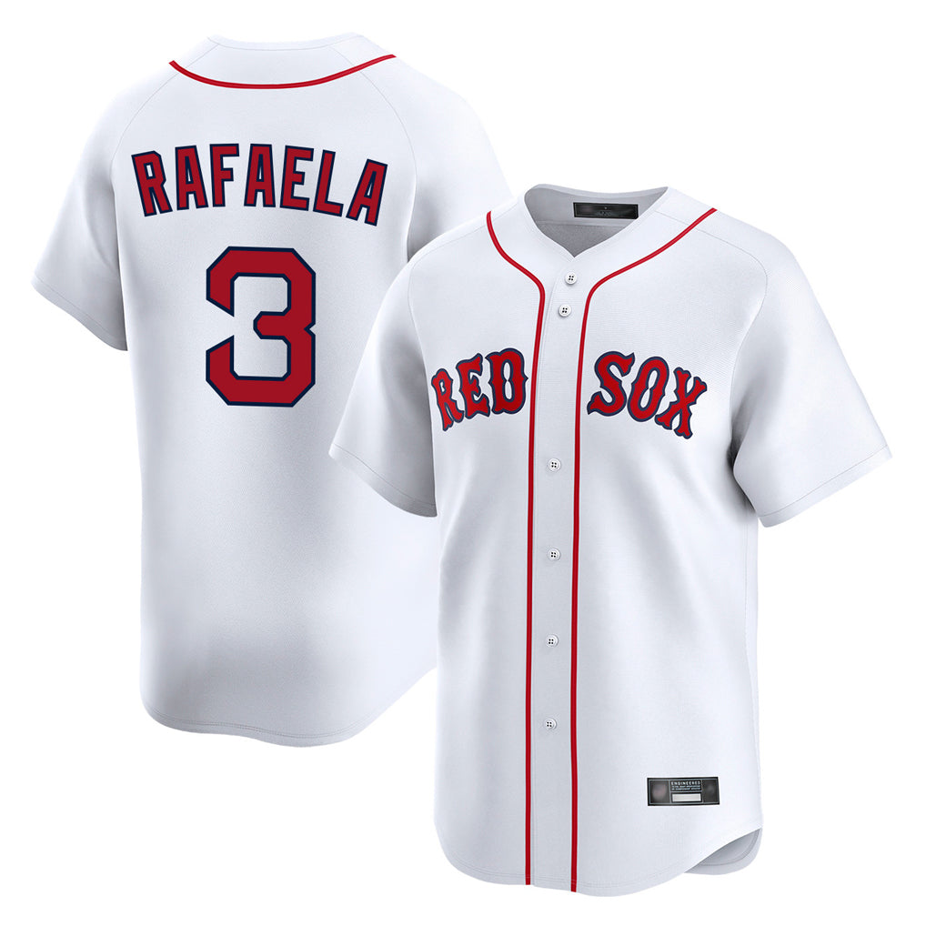 Rebec B.Red Sox #3 Ceddanne Rafaela Player White Limited Home Game Stitched Jersey