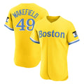 Rebec B.Red Sox #49 Tim Wakefield Player Yellow Limited Elite Home Game Stitched Jerseys