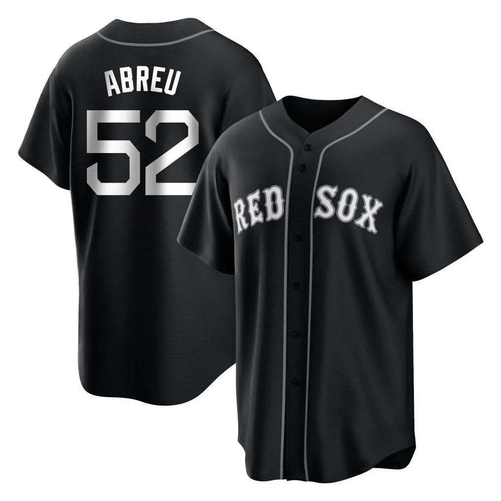 Rebec B.Red Sox #52 Wilyer Abreu Player Black Home Game Stitched Jerseys