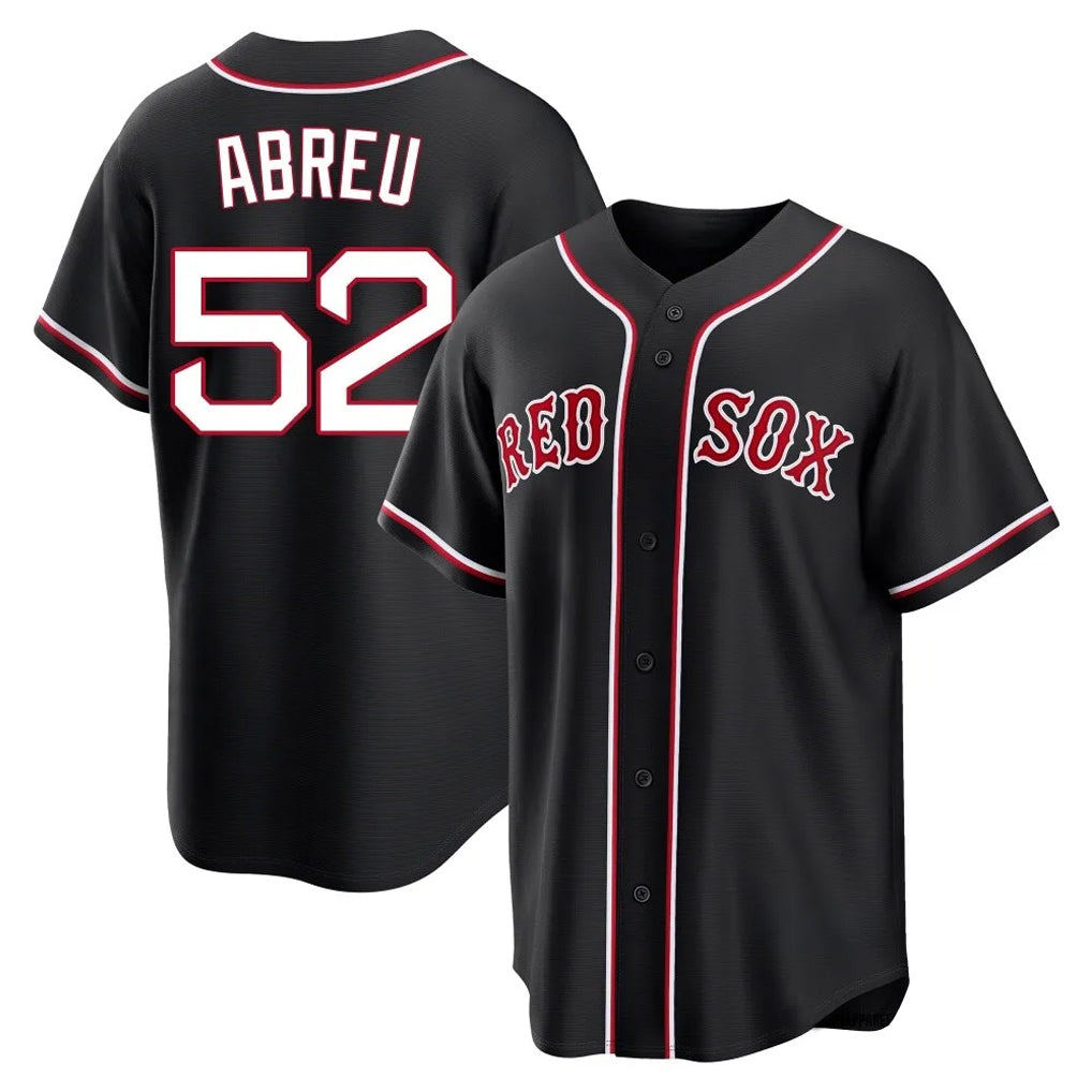 Rebec B.Red Sox #52 Wilyer Abreu Player Black Out Home Game Stitched Jerseys