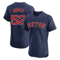 Rebec B.Red Sox #52 Wilyer Abreu Player Navy Limited Elite Home Game Stitched Jerseys