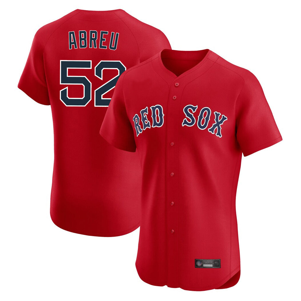 Rebec B.Red Sox #52 Wilyer Abreu Player Red Limited Elite Home Game Stitched Jerseys