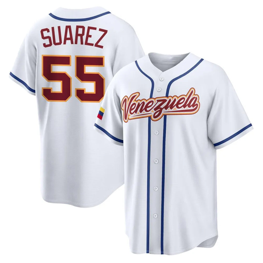 Rebec B.Red Sox #55 Ranger Su¨¢rez Player White 2026 World Classic Limited Home Game Stitched Jerseys